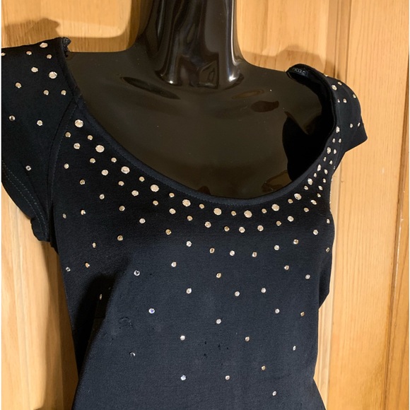 Cache elegant evening dress with rhinestone detail - Black, medium - Picture 2 of 6